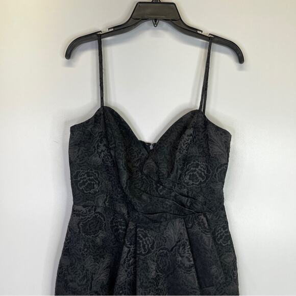 Love by Theia Sweetheart Neckline ruffle front Gown dress black - 16 - Picture 4 of 12